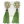 Crystal tassel Green Earrings