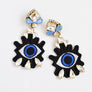 Pop Eye Clear and Baby Blue Earrings