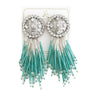 VE Crystal Cascade Aqua Blue Earrings