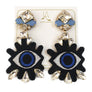 Pop Eye Clear and Baby Blue Earrings