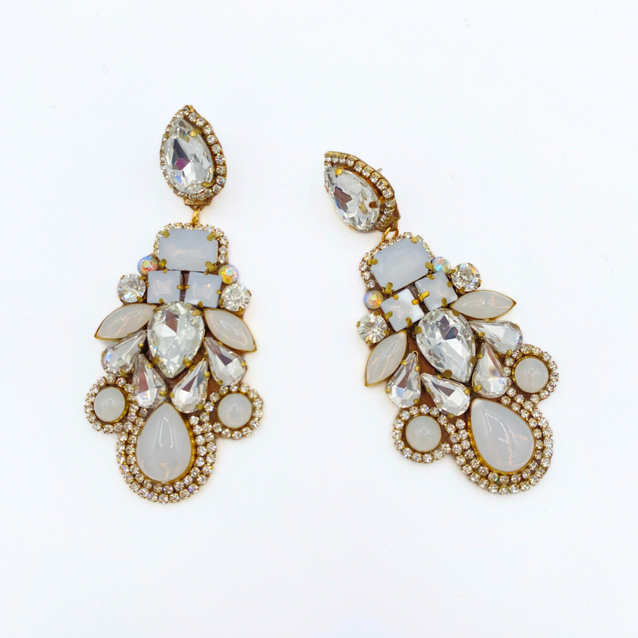 Arab White Earrings