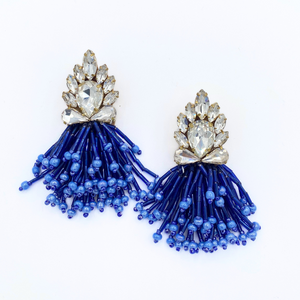 Rain Blue Crystal Earrings