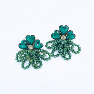 Magnolia Emerald Green Earrings