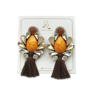 Mini Boho Chic Orange Earrings
