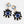 Pop Eye Clear and Baby Blue Earrings