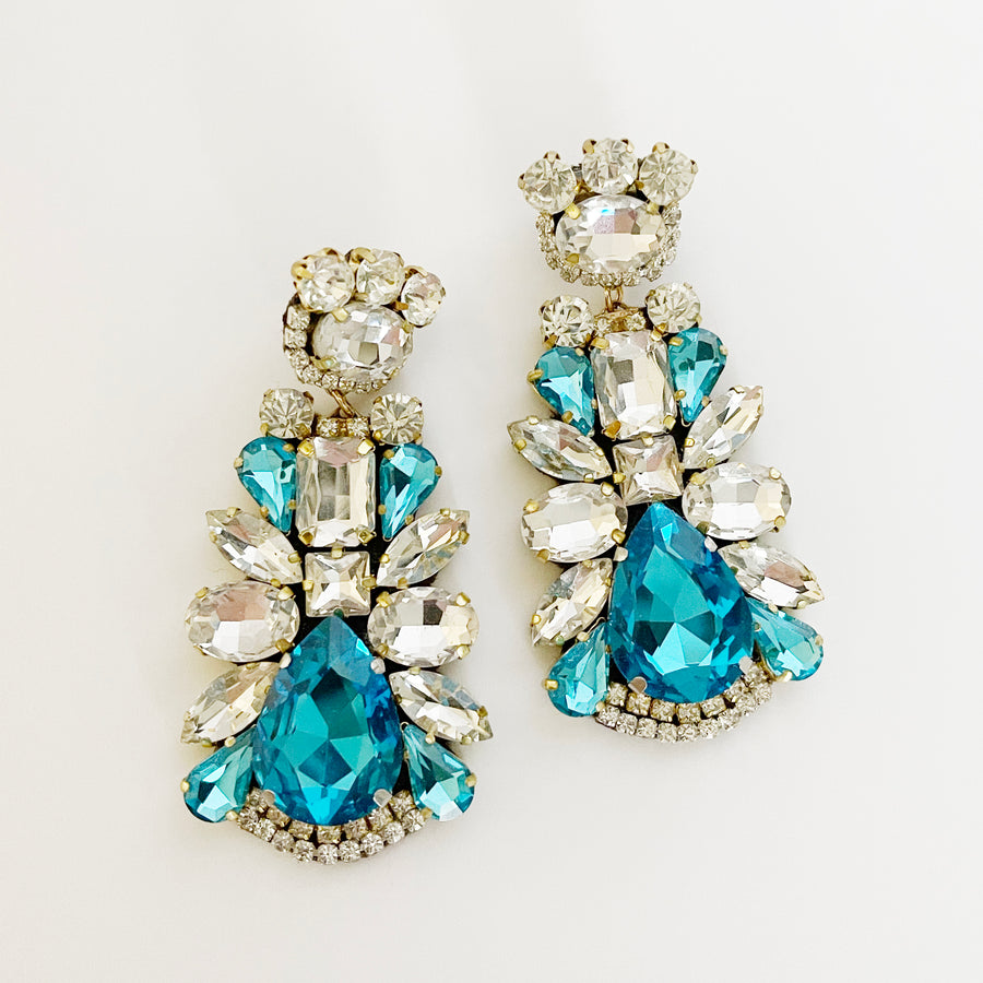 Aruza Aqua Blue Earrings