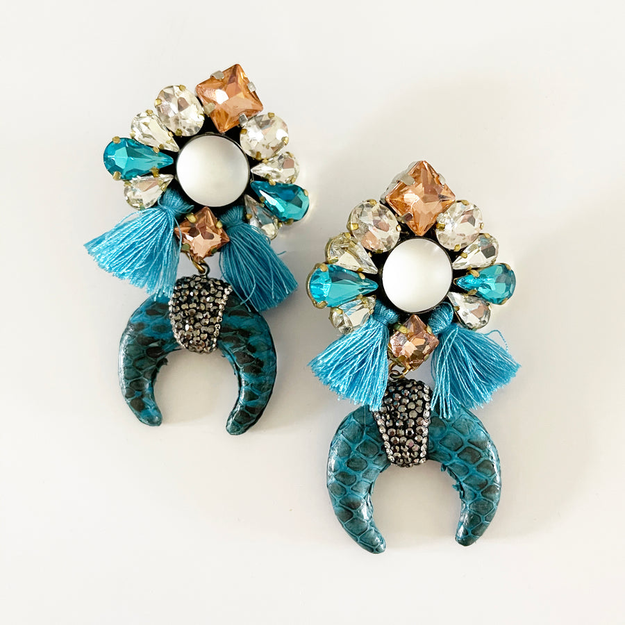 Khuarn Aqua Blue Earrings