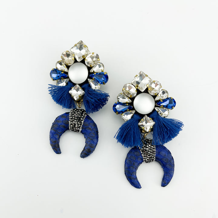 Khuarn Navy Blue Earrings