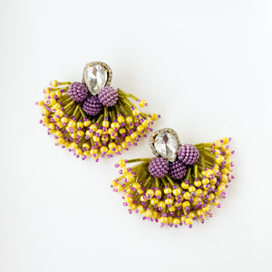 VE Mini Rain Purple and Yellow Earrings