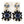 Pop Eye Clear and Baby Blue Earrings